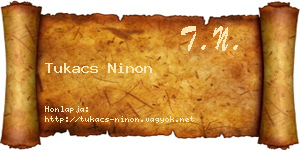 Tukacs Ninon névjegykártya